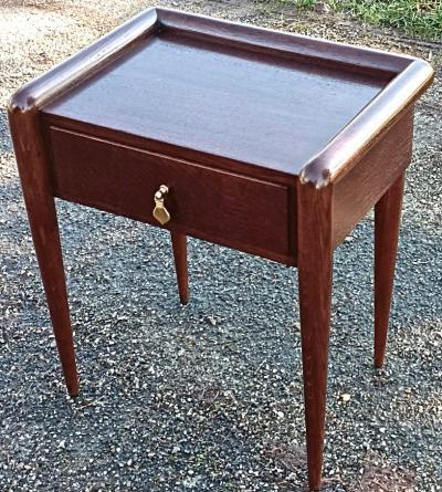 Jean Roy re Jean Royere pair of genuine oak side table or bedside