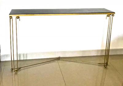 Jean Roy re Jean Royere rare documented gold leaf console model Ondulation 