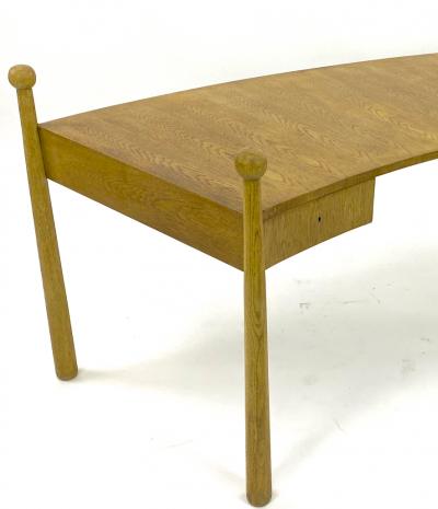 Jean Roy re Jean Royere rarest curved oak model Quille desk
