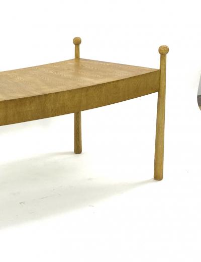 Jean Roy re Jean Royere rarest curved oak model Quille desk