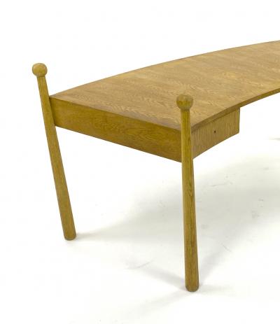 Jean Roy re Jean Royere rarest curved oak model Quille desk