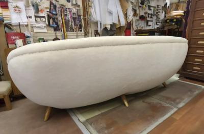 Jean Roy re Jean Royere rarest documented genuine big couch model oeuf 