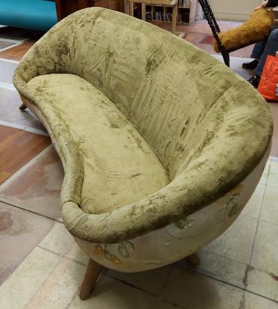 Jean Roy re Jean Royere rarest documented genuine big couch model oeuf 