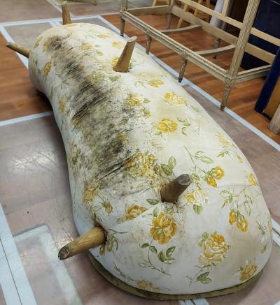 Jean Roy re Jean Royere rarest documented genuine big couch model oeuf 