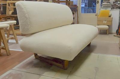Jean Roy re Jean Royere rarest documented genuine slipper couch model Sculpture