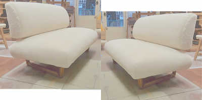 Jean Roy re Jean Royere rarest documented genuine slipper couch model Sculpture