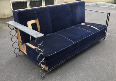 Jean Roy re Jean Royere rarest genuine vintage documented model Ruban couch