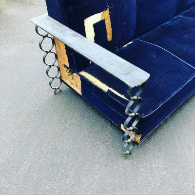 Jean Roy re Jean Royere rarest genuine vintage documented model Ruban couch