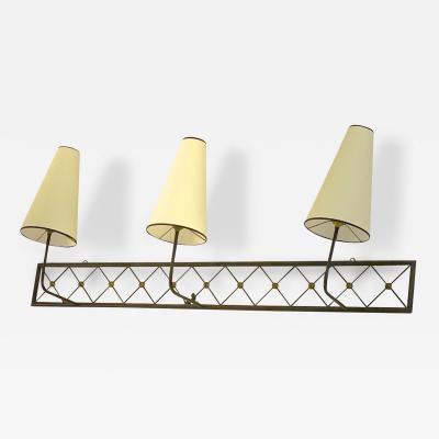 Jean Roy re Jean Royere rarest large 3 lights model tour Eiffel sconce