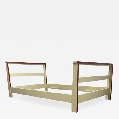 Jean Roy re Jean Royere raw white lacquered day bed