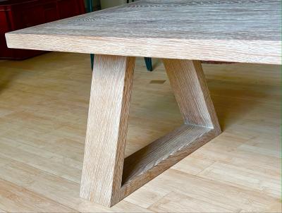 Jean Roy re Jean Royere sand blasted cerused oak genuine modernist coffee table