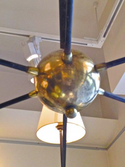Jean Roy re Jean Royere vintage documented rarest model Ondulation big chandelier
