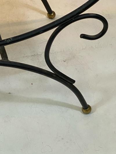 Jean Roy re MID CENTURY JEAN ROYERE STYLE BLACK WIRE BENCH