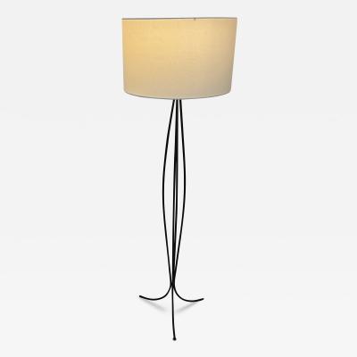 Jean Roy re MODERNIST BLACK METAL CAGE FORM FLOOR LAMPS IN THE MANNER OF JEAN ROYERE