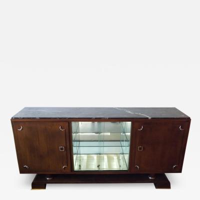 Jean Roy re Mahogany Credenza with Marble Top