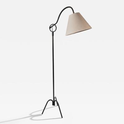 Jean Roy re Mid 20th Century Wrought Iron Floor Lamp with Rotating Head