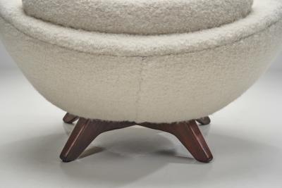 Jean Roy re Mid Century Modern Ovoid Lounge Chair in the manner of Jean Roy re Europe 1950s