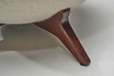 Jean Roy re Mid Century Modern Ovoid Lounge Chair in the manner of Jean Roy re Europe 1950s