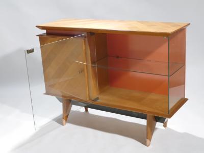 Jean Roy re Mid century french modernist cabinet vaisselier 1950s