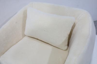 Jean Roy re Pair of Jean Royere Style Polar Lounge Chairs in Holly Hunt Great Plains
