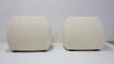 Jean Roy re Pair of Jean Royere Style Polar Lounge Chairs in Holly Hunt Great Plains