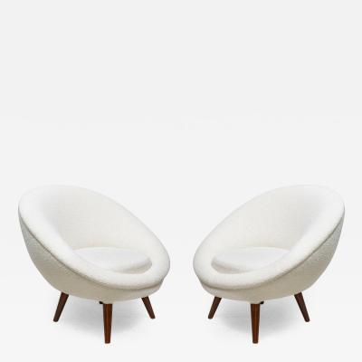 Jean Roy re Pair of Royere Re Edition Oeuf Lounge Chairs