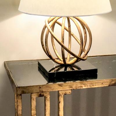 Jean Roy re Pair of Sphere Table Lamps by Jean Royere