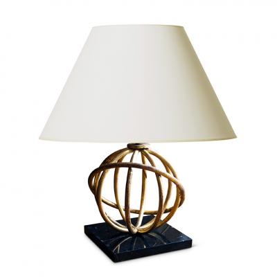 Jean Roy re Pair of Sphere Table Lamps by Jean Royere