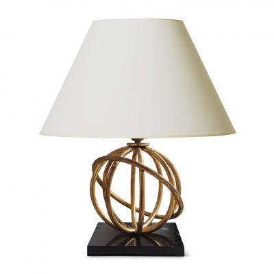 Jean Roy re Pair of Sphere Table Lamps by Jean Royere