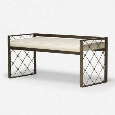 Jean Roy re STEEL AN BRONZE BENCH IN THE MANNER OF JEAN ROYERE