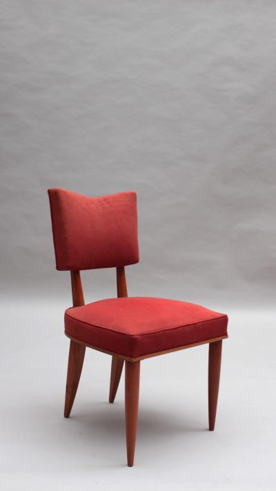 Jean Roy re Set of 6 Fine French 1950s Dining Chairs in the manner of Royere