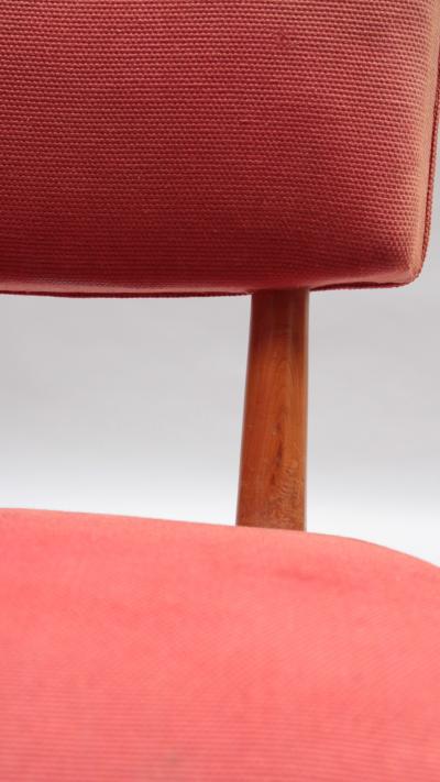 Jean Roy re Set of 6 Fine French 1950s Dining Chairs in the manner of Royere