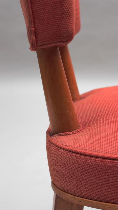 Jean Roy re Set of 6 Fine French 1950s Dining Chairs in the manner of Royere