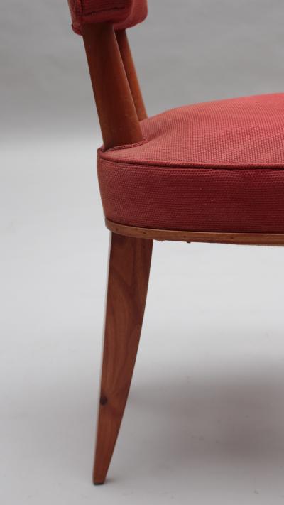Jean Roy re Set of 6 Fine French 1950s Dining Chairs in the manner of Royere