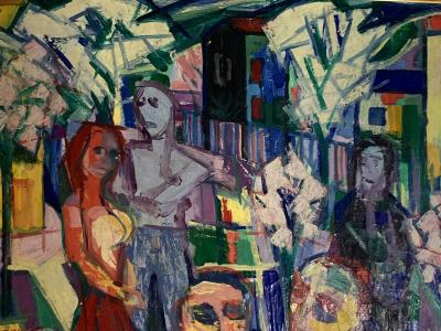 Jean Schuler JEAN SCHULER COLORFUL ABSTRACT PAINTING