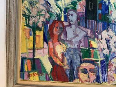 Jean Schuler JEAN SCHULER COLORFUL ABSTRACT PAINTING