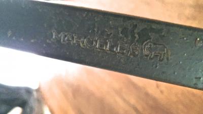 Jean Touret Jean Touret for Ateliers de Marolles longest rarest stamped dinning table