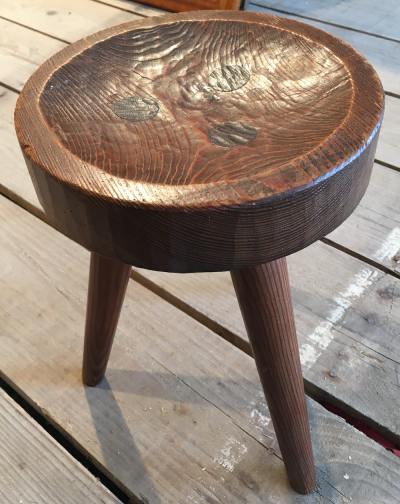 Jean Touret Jean Touret pour Ateliers de Marolles brutalist stool