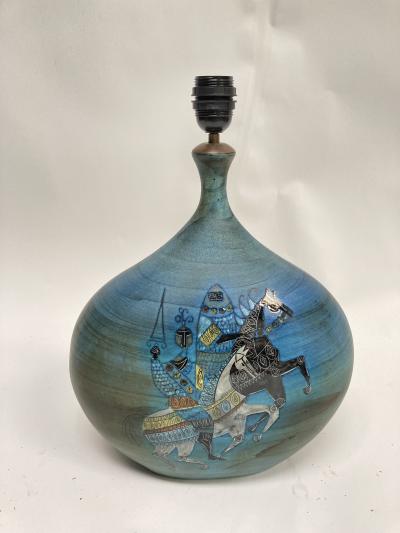 Jean de Lespinasse 1950s Studio pottery Ceramic lamp by Jean De Lespinasse