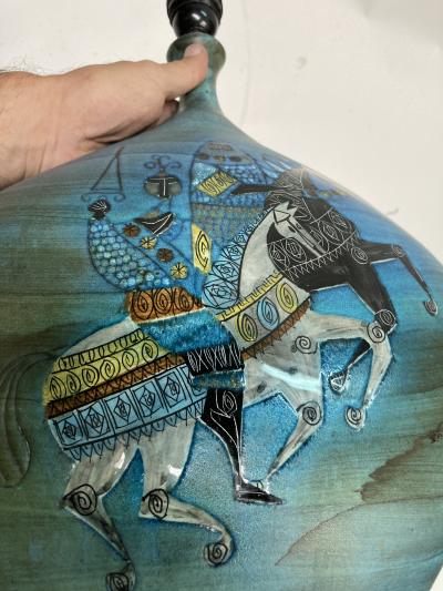 Jean de Lespinasse 1950s Studio pottery Ceramic lamp by Jean De Lespinasse