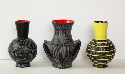 Jean de Lespinasse SET OF THREE VASES BY JEAN DE LESPINASSE
