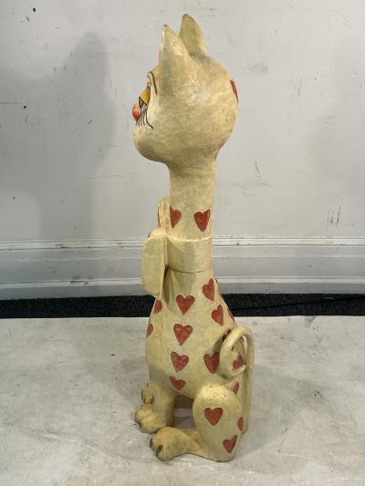 Jeanne Valentine MID CENTURY PAPER MACHE CAT SCULPTURE BY JEANNE VALENTINE