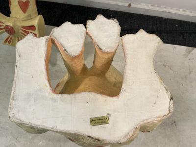 Jeanne Valentine MID CENTURY PAPER MACHE CAT SCULPTURE BY JEANNE VALENTINE