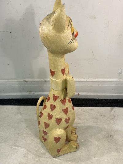 Jeanne Valentine MID CENTURY PAPER MACHE CAT SCULPTURE BY JEANNE VALENTINE