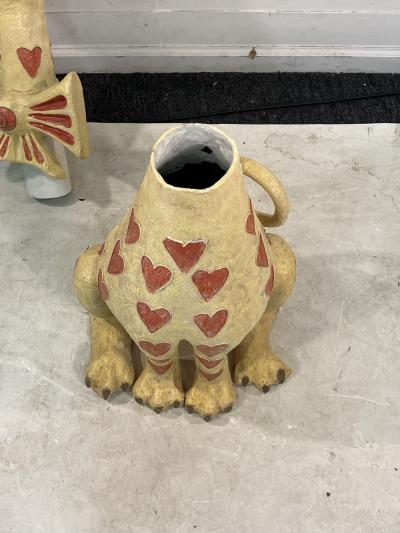 Jeanne Valentine MID CENTURY PAPER MACHE CAT SCULPTURE BY JEANNE VALENTINE