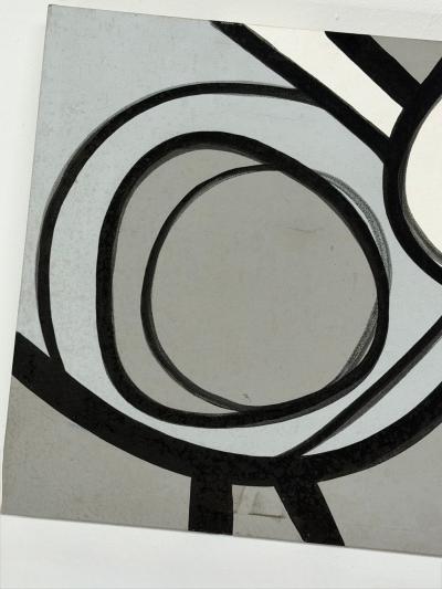 Jeff Kapfer Starling Monochromatic Bird Painting Signed 2007 24 x 24 Inches