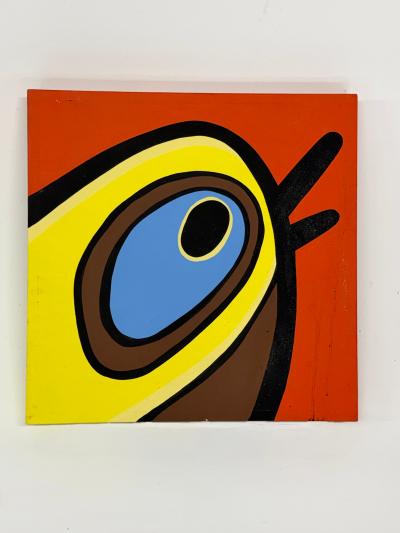 Jeff Kapfer Yellow Head Colorful Avian Painting 24 x 24