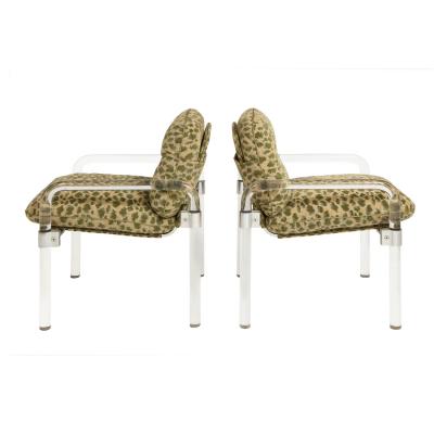 Jeff Messerschmidt Jeff Messerschmidt Pair of Pipe Line II Chairs in Molded Lucite 1977