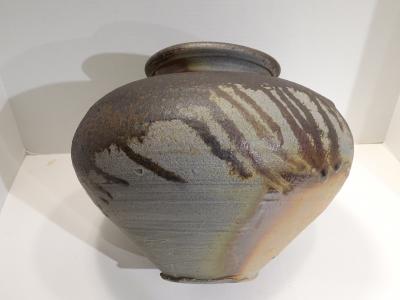 Jeff Shapiro Large Art Pottery Vase in the Japanese Taste by Jeff Shapiro Circa 1990