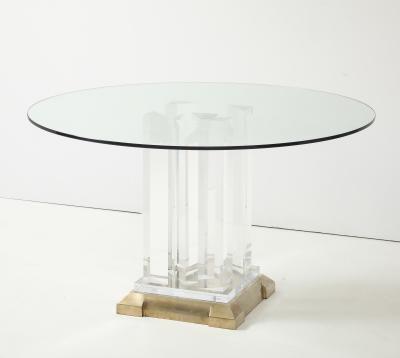Jeffrey Bigelow Jeffrey Bigelow Modernist Lucite And Bronze Dining Table